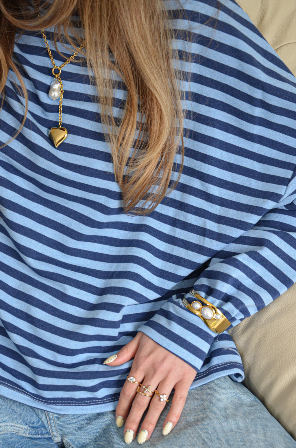 Striped Tee Blue