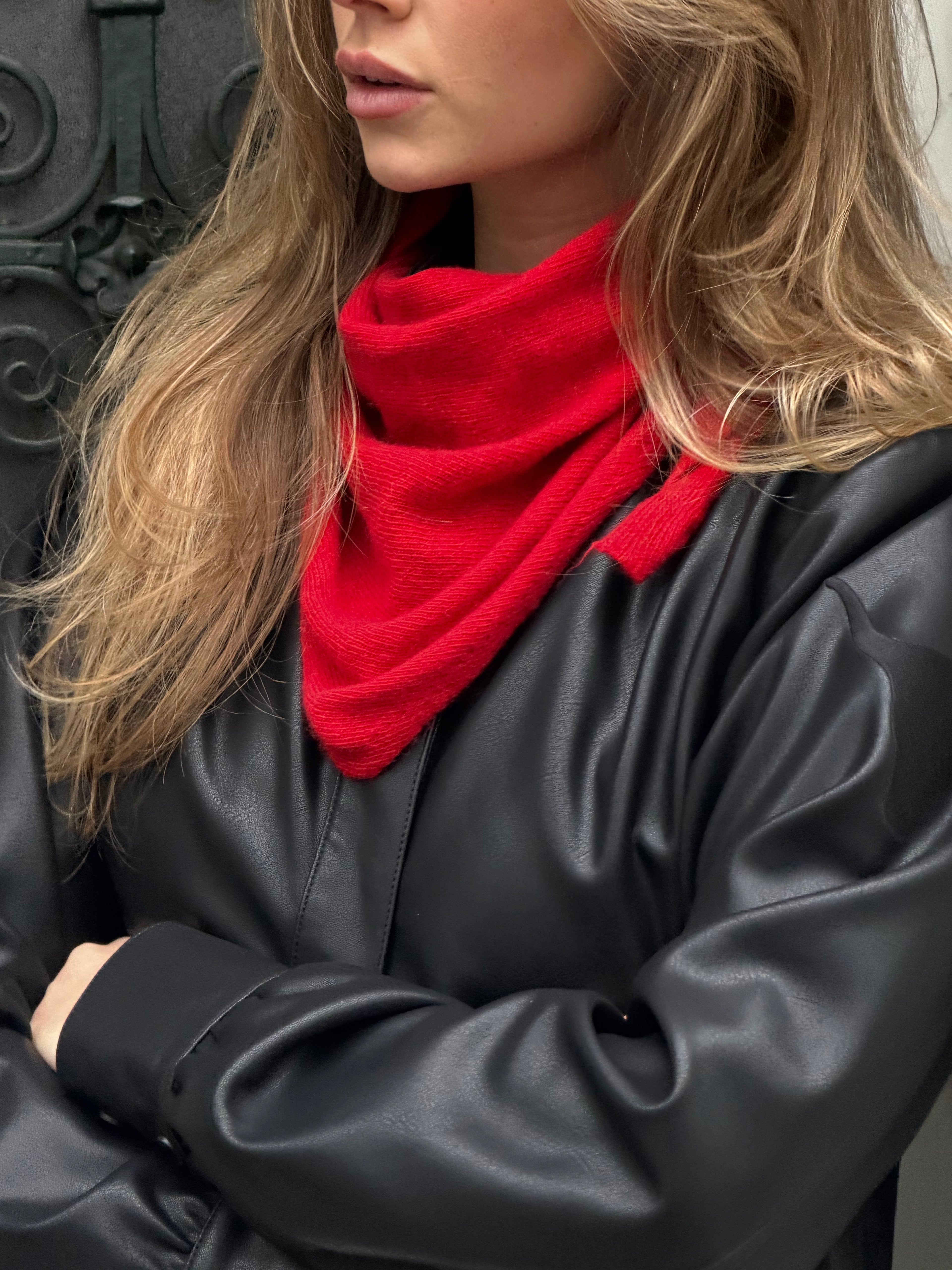 Triangle Scarf Red